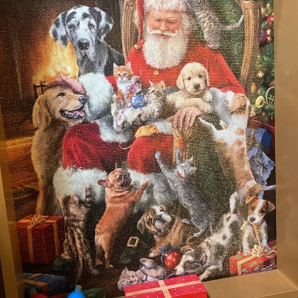 Holiday Keepsake Lighted Canvas Shadow Box - Picture 9 of 12